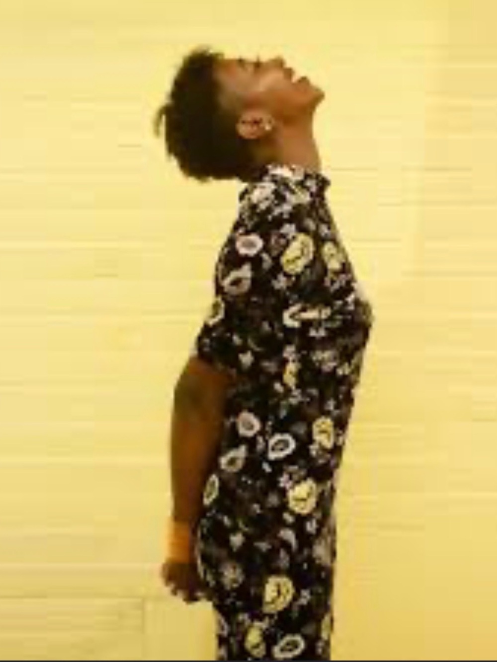CURRENT/PROJECT Floral Black dress with Yellow & Pink Blooms